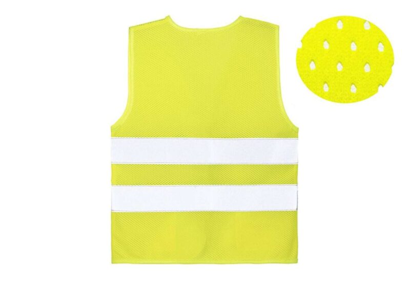 kxkwm-hi_vis_yellow-a1 Korntex MESH SAFETY VEST FOR CHILDREN "KORFU" - Hi-Vis Yellow