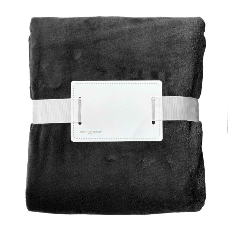 BLANKET FLEECE OLIMA CORAL - Ανθρακί