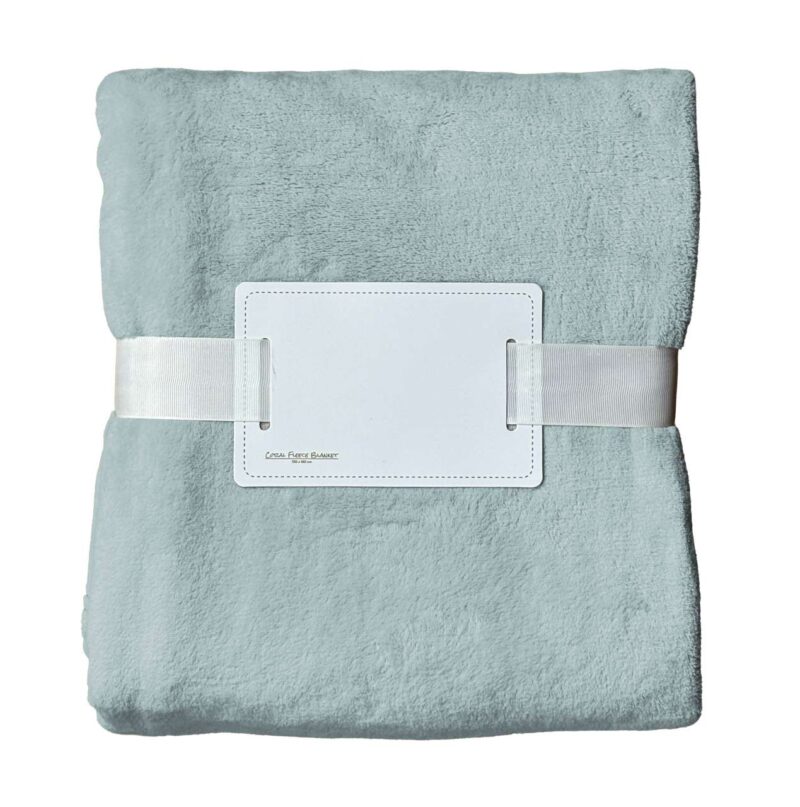 BLANKET FLEECE OLIMA CORAL - Pale Seafoam