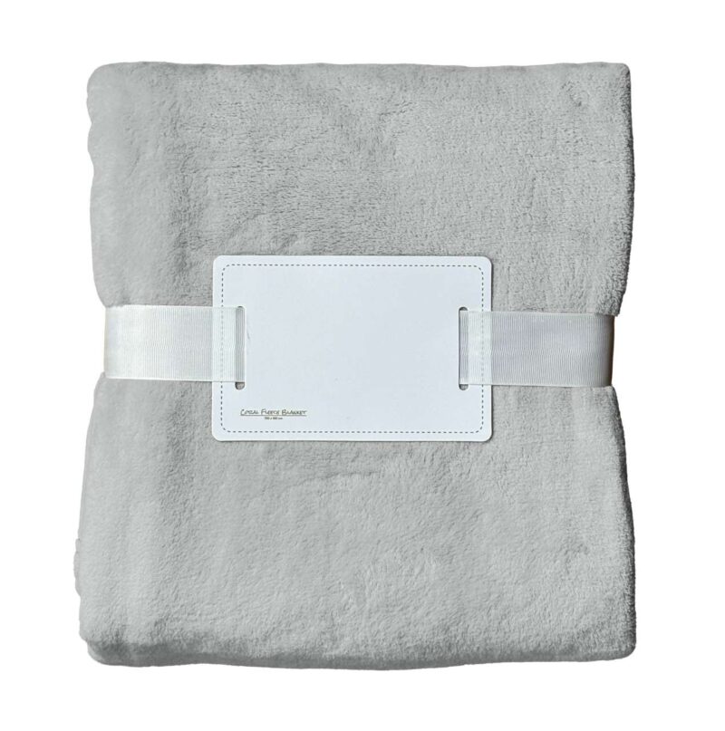 BLANKET FLEECE OLIMA CORAL - ασημί