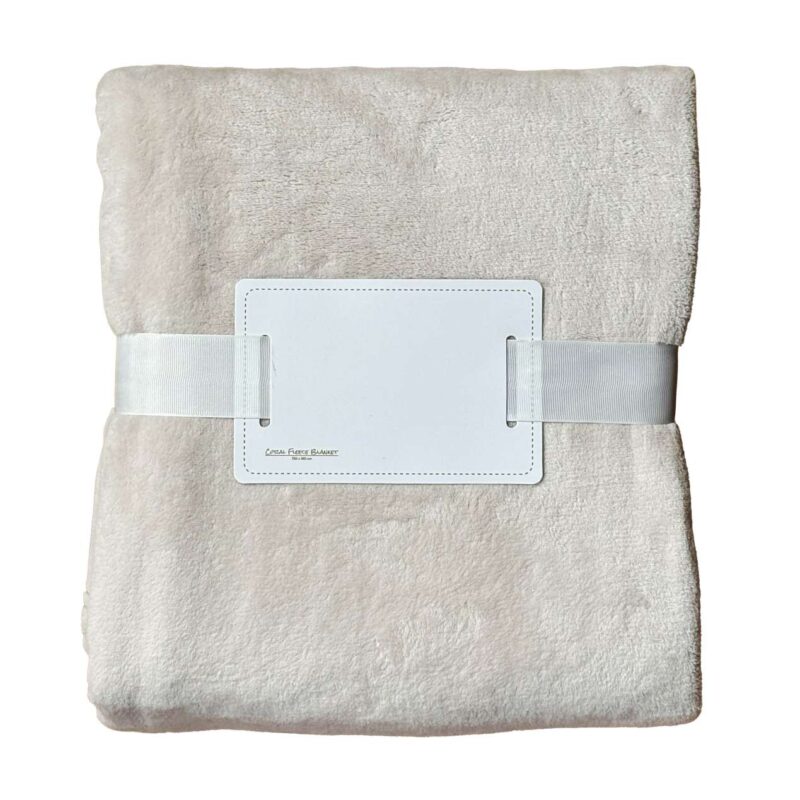 olcf280-stone-a1 BLANKET FLEECE OLIMA CORAL - Stone