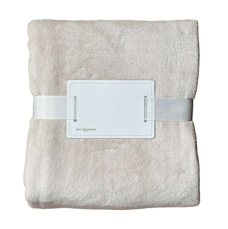 olcf280-stone-a1 BLANKET FLEECE OLIMA CORAL - Stone