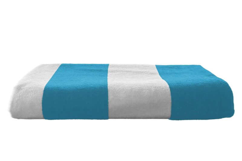 olv4030-caribbean_bluewhite-a1 OLIMA «CLASSIC MARINE» BEACH VELOUR TOWEL - Caribbean Blue/White