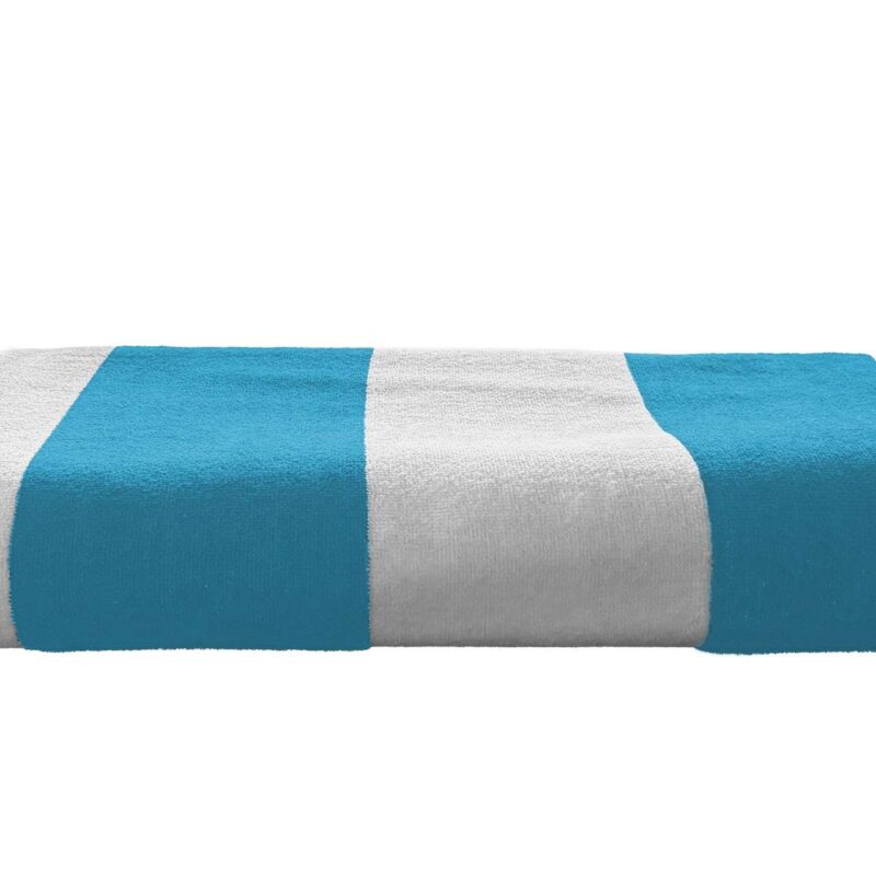 olv4030-caribbean_bluewhite-a1 OLIMA «CLASSIC MARINE» BEACH VELOUR TOWEL - Caribbean Blue/White