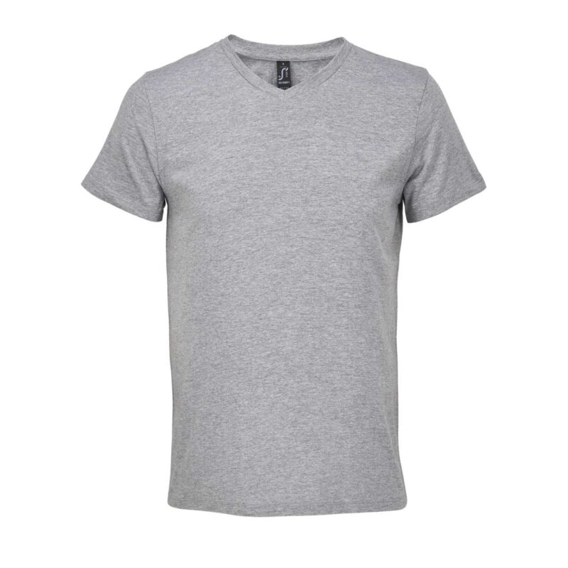 so04765-grey_melange-a1 SOL'S REGENT V-NECK T-SHIRT - 85% Βαμβάκι/15% Βισκόζη
