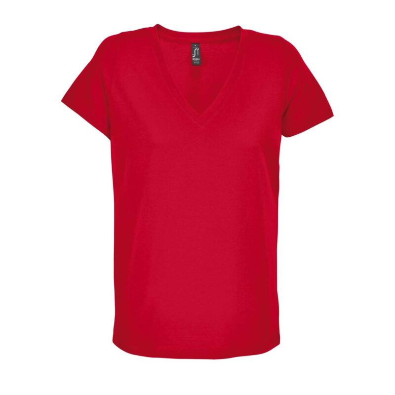 SOL'S T-SHIRT WOMEN V-NECK REGENT - Κόκκινο