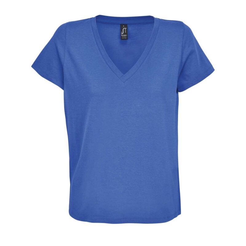 so04766-royal_blue-a1 SOL'S T-SHIRT WOMEN V-NECK REGENT - Βασιλικό μπλε