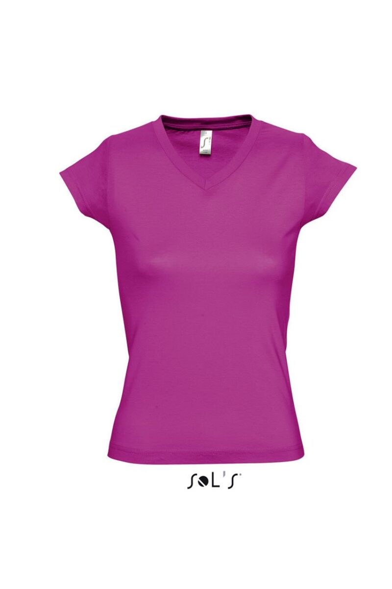 so11388-fuchsia-a SOL'S MOON - Γυναικείο V-NECK T-SHIRT - Φούξια