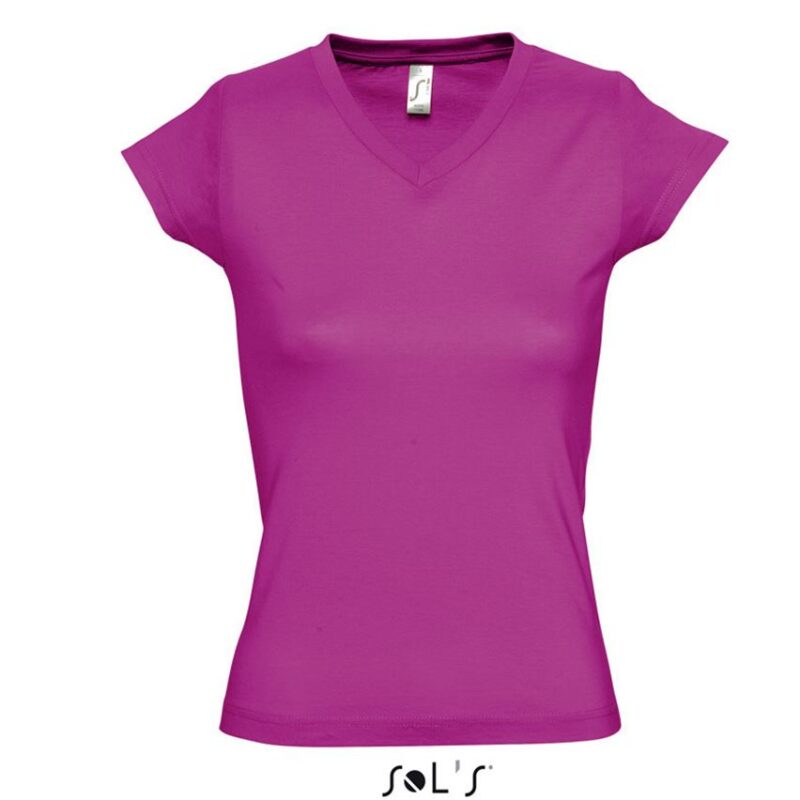 so11388-fuchsia-a SOL'S MOON - Γυναικείο V-NECK T-SHIRT - Φούξια