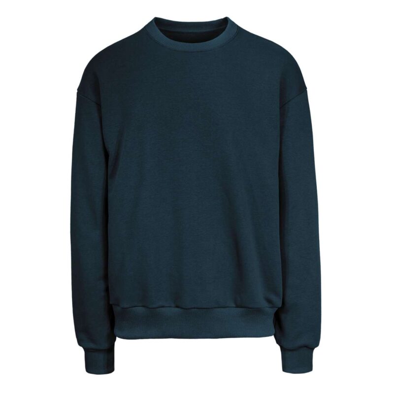 Vesti 365 - FRENCH TERRY DIAGONAL CREWNECK SWEATSHIRT - Μπλε μαρίν