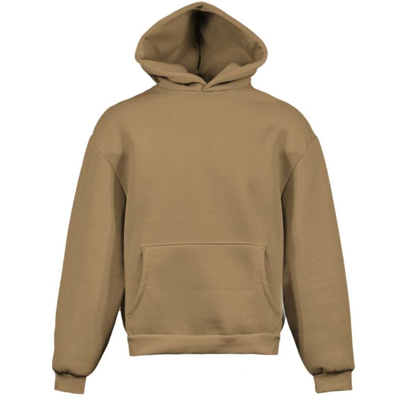 Vesti BOXY - SOFT HOODED SWEATSHIRT - Tobacco