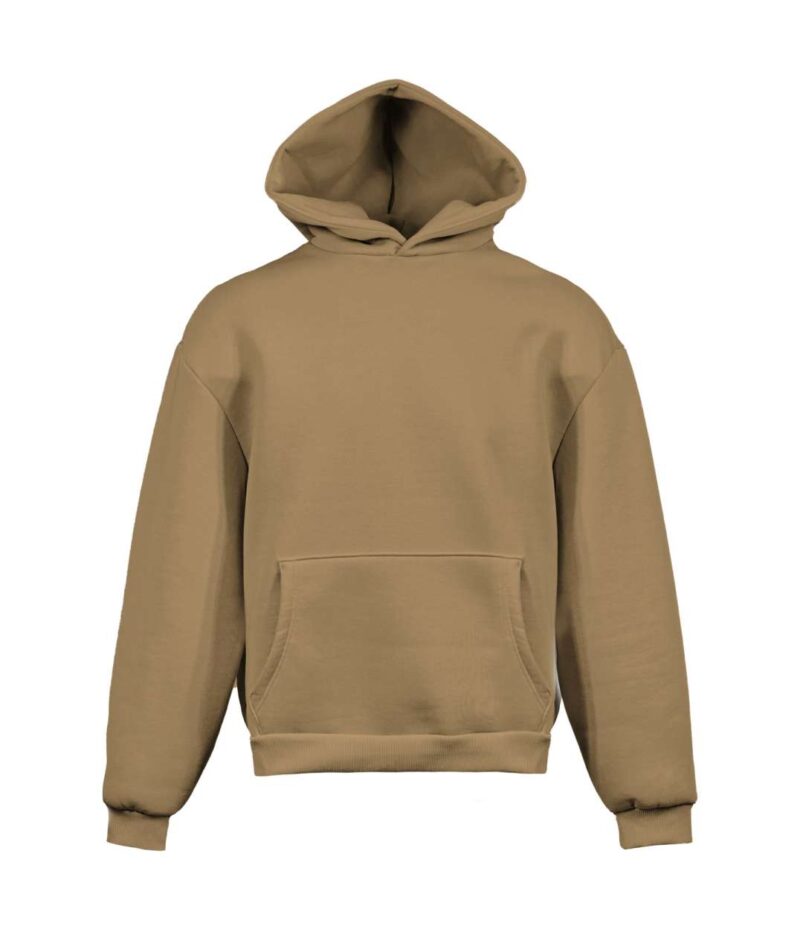 Vesti BOXY - SOFT HOODED SWEATSHIRT - Tobacco