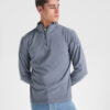 1095_23_1_1 HIMALAYA — Μακρυμάνικο φούτερ από ύφασμα microfleece με μισό φερμουάρ και ψηλό γιακά