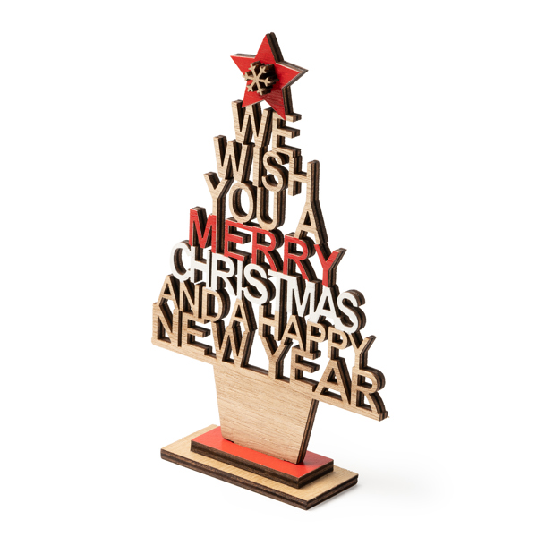1298_88_1_1 TINSEL — Wooden christmas tree with a message