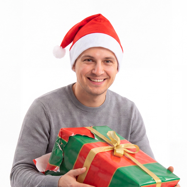 SANTA — Χριστουγεννιάτικο καπέλο ενός μεγέθους από μαλακό πολυεστέρα