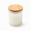 VANILA — Scented candle in a translucent glass with bamboo lid