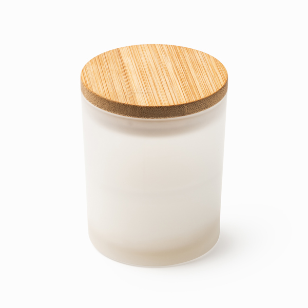 1315_01_1_1 VANILA — Scented candle in a translucent glass with bamboo lid