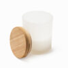 VANILA — Scented candle in a translucent glass with bamboo lid