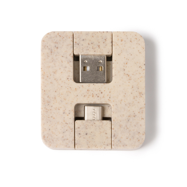 1568_29_3_3 CLUNI — Συμπαγής θύρα USB από μπαμπού και ίνες σιταριού, που συνδυάζει βιωσιμότητα και λειτουργ…