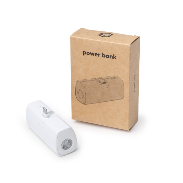 1712_01_3_4 BIPER — Power bank 5000mAh απο ανακυκλωμένο ABS με λειτουργία φακού LED