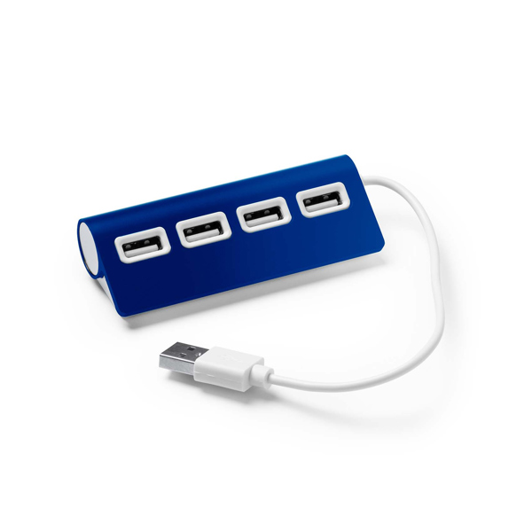 PLERION — Θύρα USB με σώμα αλουμινίου, δίχρωμο φινίρισμα και λευκό καλώδιο