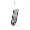 3033_05_3_1 PLERION — Θύρα USB με σώμα αλουμινίου, δίχρωμο φινίρισμα και λευκό καλώδιο