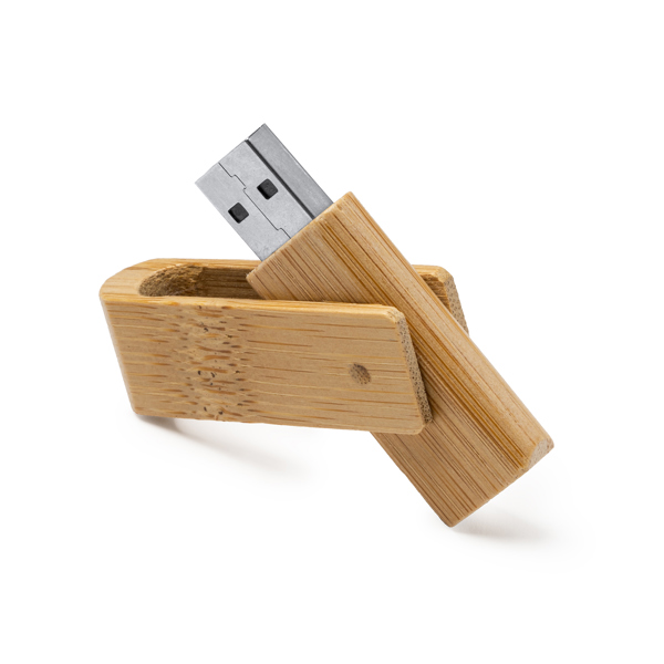 4189_999_1_1 PERCY — Μνήμη USB με σώμα και περιστρεφόμενο κλιπ από φυσικό μπαμπού