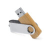 4190_999_1_1 ULDON — USB stick με σώμα αό φυσικό μπαμπού και μεταλλικό περιστρεφόμενο κλιπ