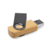 4190_999_3_3 ULDON — USB stick με σώμα αό φυσικό μπαμπού και μεταλλικό περιστρεφόμενο κλιπ