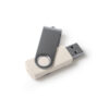 VENAK — Στικάκι USB από ίνα σίτου με μεταλλικό περιστρεφόμενο κλιπ