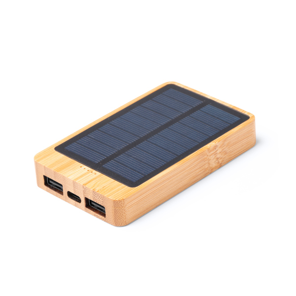 BERKEL — Power bank ηλιακής ενέργειας 5.000 mAh από μπαμπού
