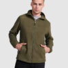 ARTIC — Ζακέτα fleece με ψηλό λαιμό & ενισχυτικά γαζιά, κεντρικό φερμουάρ, πλαϊνές τσέπες, μανσ…