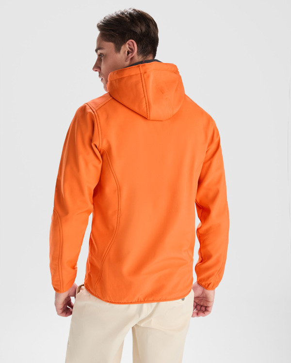 6428_311231_3_2 SIBERIA — Τζάκετ unisex softshell 2 στρωμάτων με φερμουάρ μπροστά σε χρωματική αντίθεση