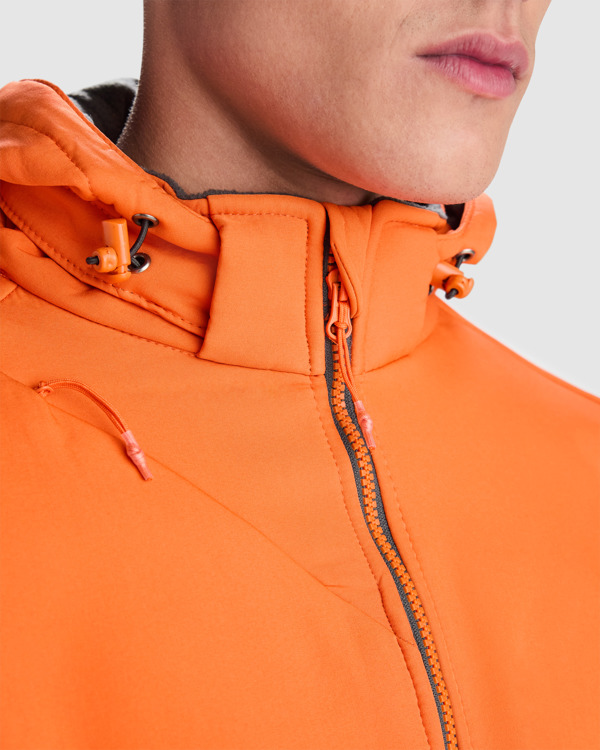 6428_311231_3_3 SIBERIA — Τζάκετ unisex softshell 2 στρωμάτων με φερμουάρ μπροστά σε χρωματική αντίθεση