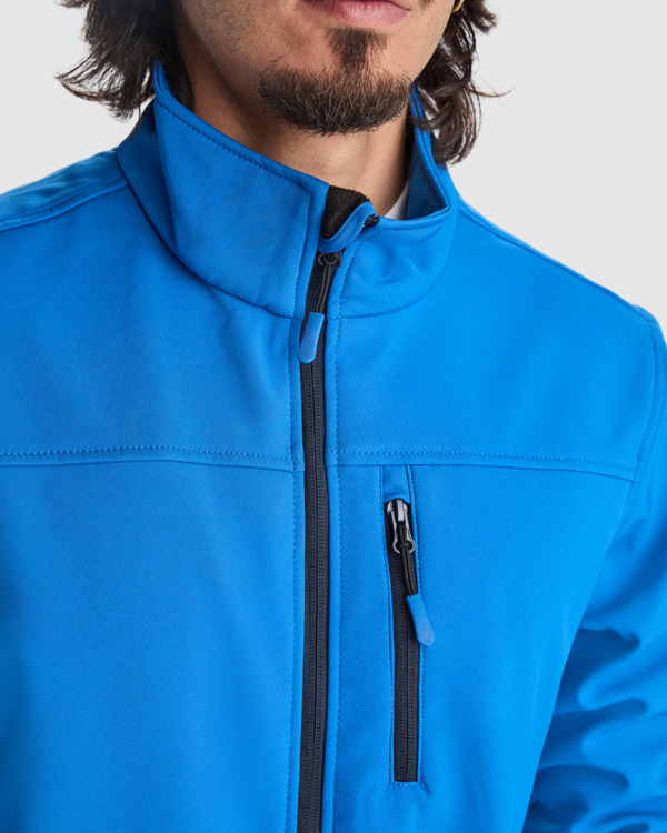 6432_05_3_3 ANTARTIDA — Τζάκετ softshell 2 στρωμάτων με ανεστραμμένο μπροστινό φερμουάρ σε χρωματική αντίθεση