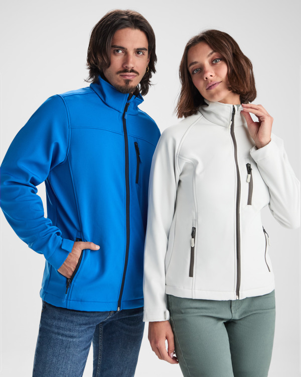 6433_011_3_3 ANTARTIDA WOMAN — Τζάκετ softshell 2 στρωμάτων με ανεστραμμένο μπροστινό φερμουάρ σε χρωματική αντίθεση
