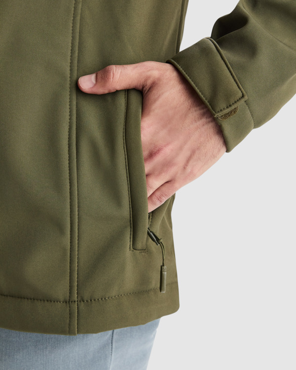RUDOLPH — Τζάκετ softshell 3 στρωμάτων με μπροστινό φερμουάρ, υδατοαπωθητικό και αντιανεμικό