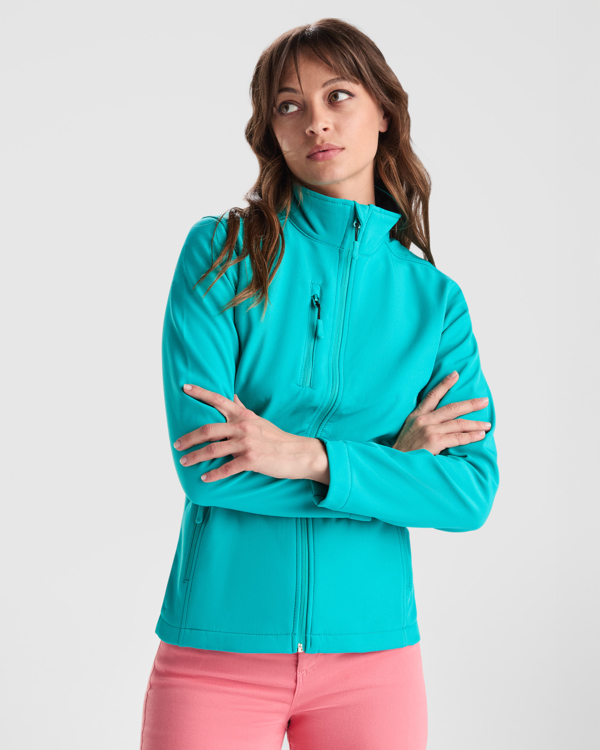 6437_236_1_1 NEBRASKA WOMAN — Τζάκετ softshell 2 στρωμάτων με ανεστραμμένο μπροστινό φερμουάρ