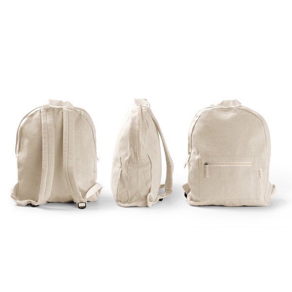 FIRENZA — Backpack made of 320 gsm recycled cotton in a heather finish design