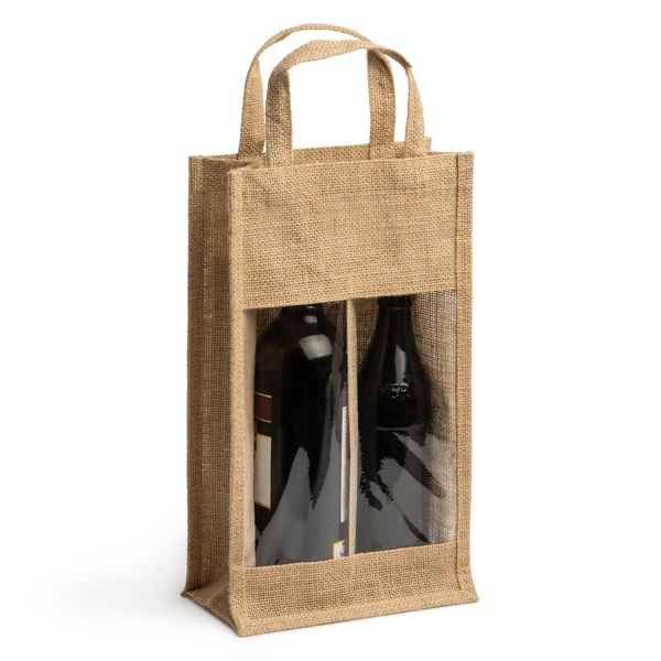 7610_29_1_1 GRACE — Laminated jute bag with window and double compartment