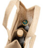 GRACE — Laminated jute bag with window and double compartment