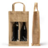 GRACE — Laminated jute bag with window and double compartment