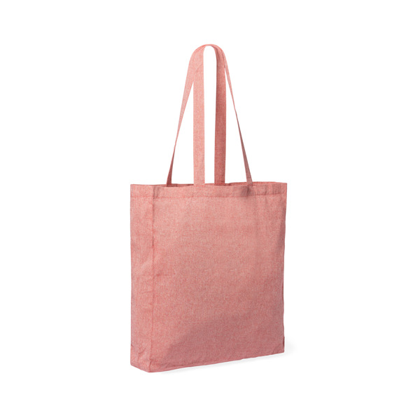 7617_60_1_1 LUMIA — Bag made of 140 gsm recycled cotton in a heather finish design, with 70 cm long handles