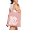 LUMIA — Bag made of 140 gsm recycled cotton in a heather finish design, with 70 cm long handles