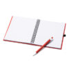 LEYNAX — Spiral ring notebook with plain sheets and pen holder