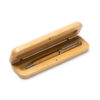 BODONI — Fantastic twist ball pen made of bamboo with metallic details