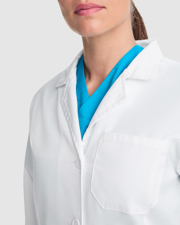 VACCINE WOMAN — Γυναικεία εργαστηριακή ρόμπα με πέτο