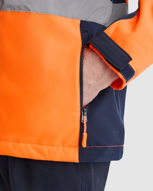 ANTARES — Δίχρωμο μπουφάν softshell υψηλής ορατότητας, 3 στρωμάτων, υδροαπωθητικό