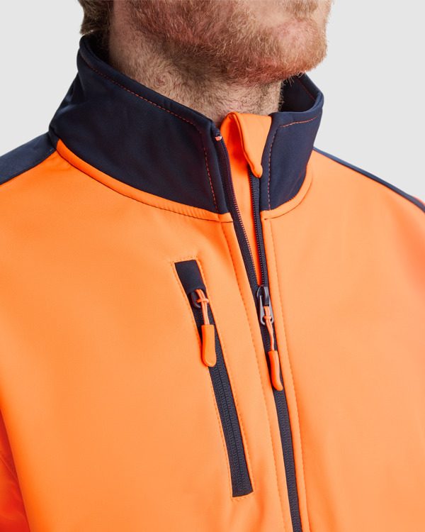 ANTARES — Δίχρωμο μπουφάν softshell υψηλής ορατότητας, 3 στρωμάτων, υδροαπωθητικό
