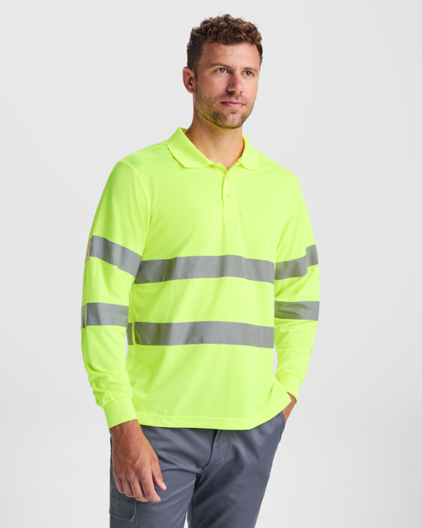 POLARIS L/S — Μακρυμάνικο μπλουζάκι πόλο υψηλής ορατότητας